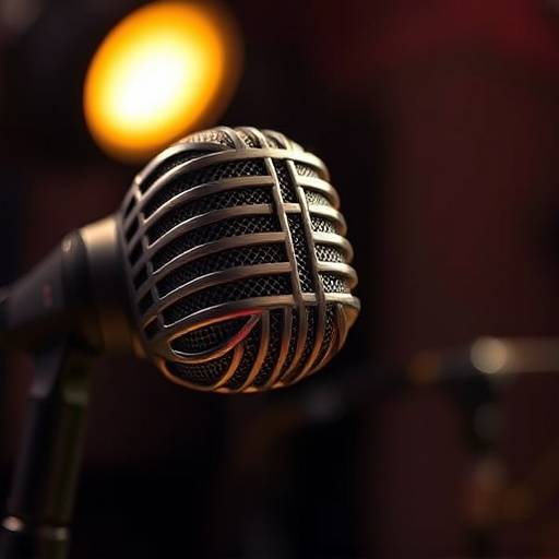 Microfono professionale utilizzato per registrazioni di voiceover