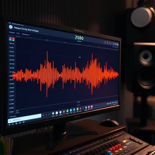 Onda sonora visualizzata su un monitor durante il processo di mastering